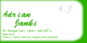 adrian janki business card